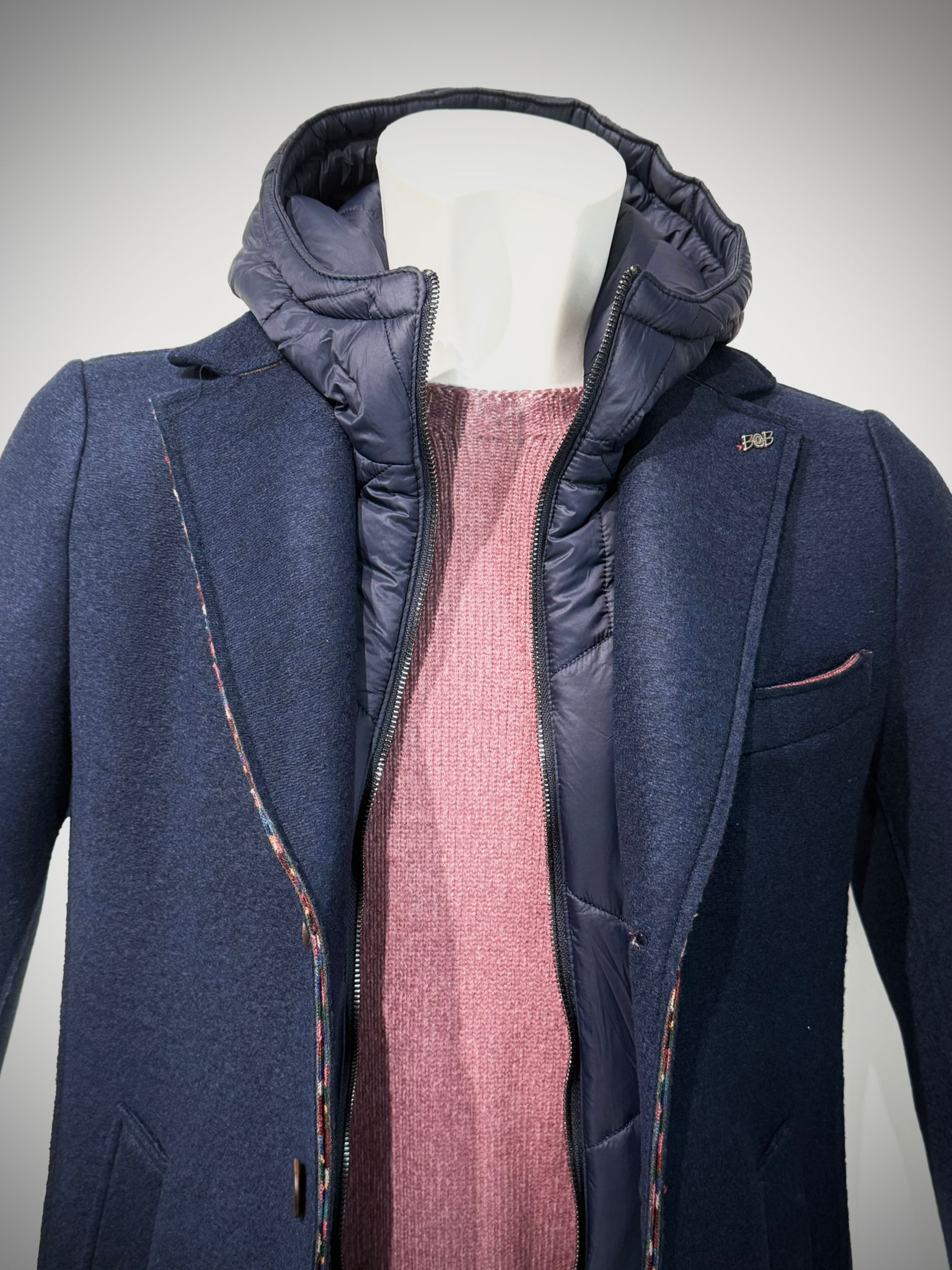 W5-ANDY186 Cappotto Cappuccio Navy