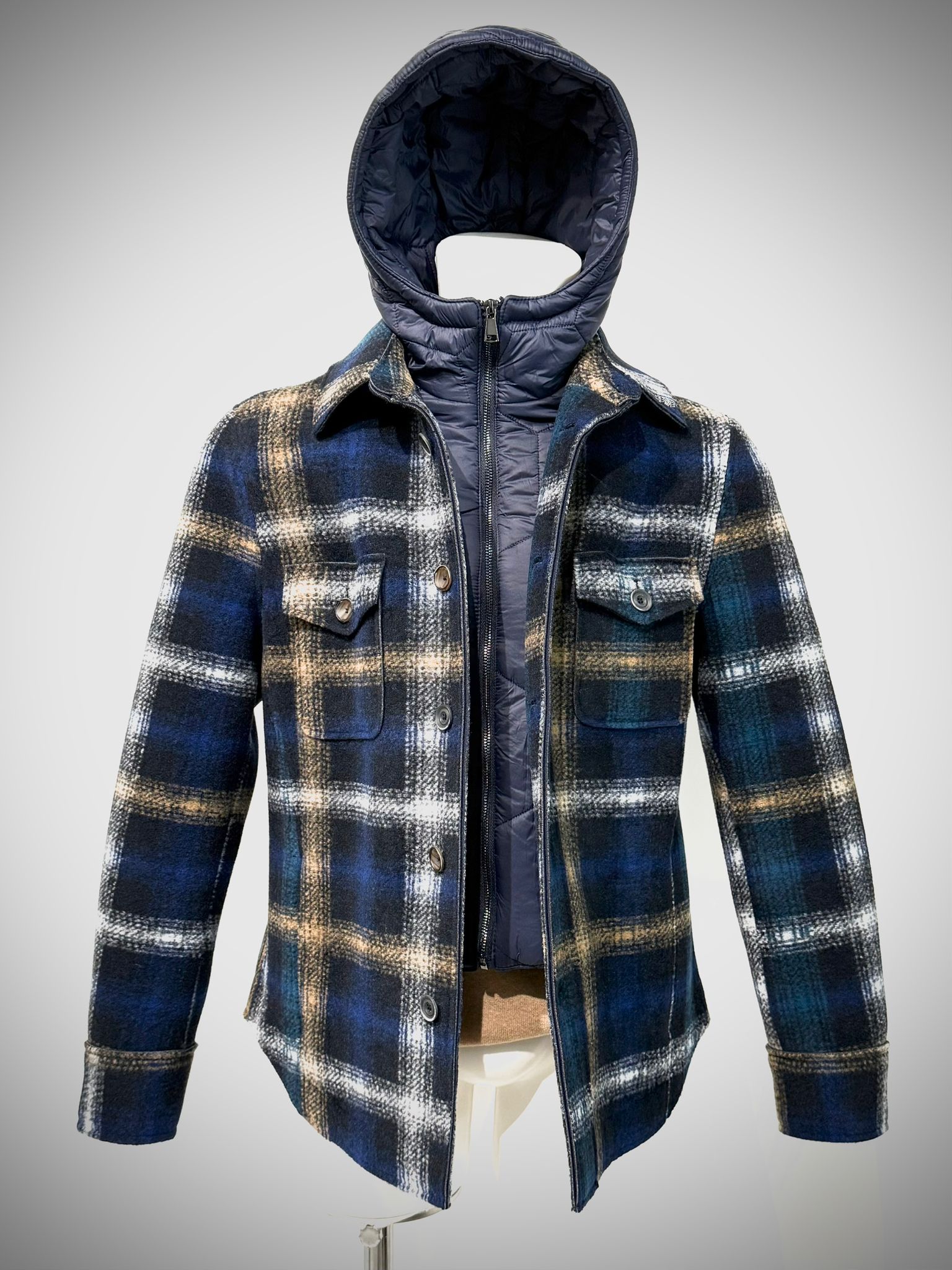 W5-WESTON199 Giacca Overshirt Quadri Var.1