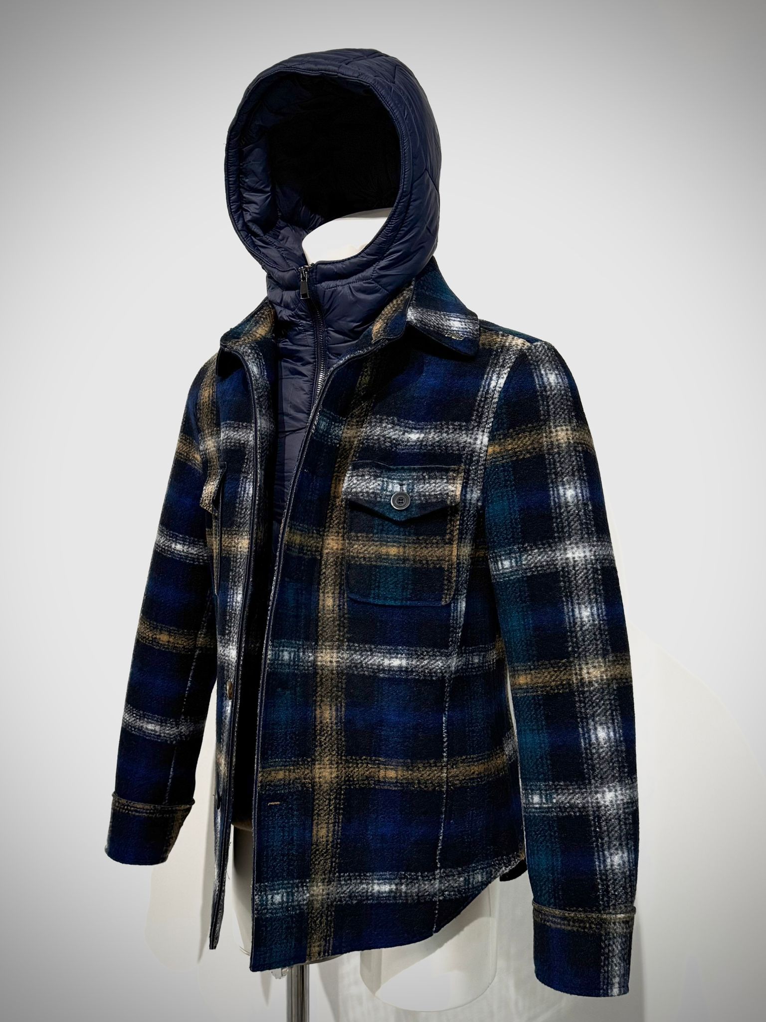 W5-WESTON199 Giacca Overshirt Quadri Var.1