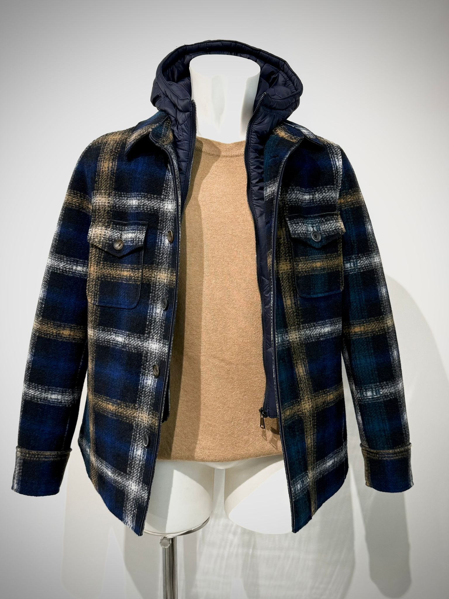 W5-WESTON199 Giacca Overshirt Quadri Var.1