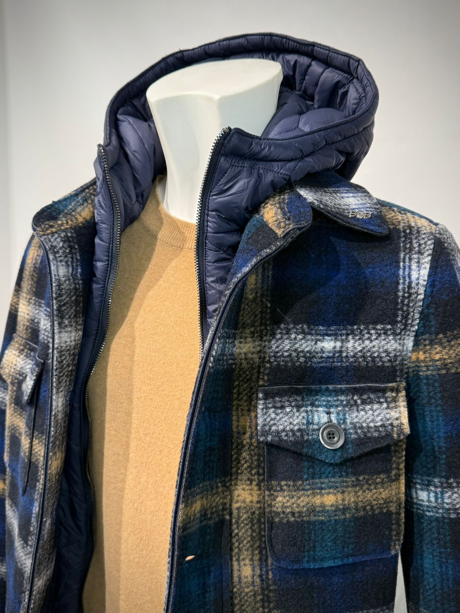 W5-WESTON199 Giacca Overshirt Quadri Var.1