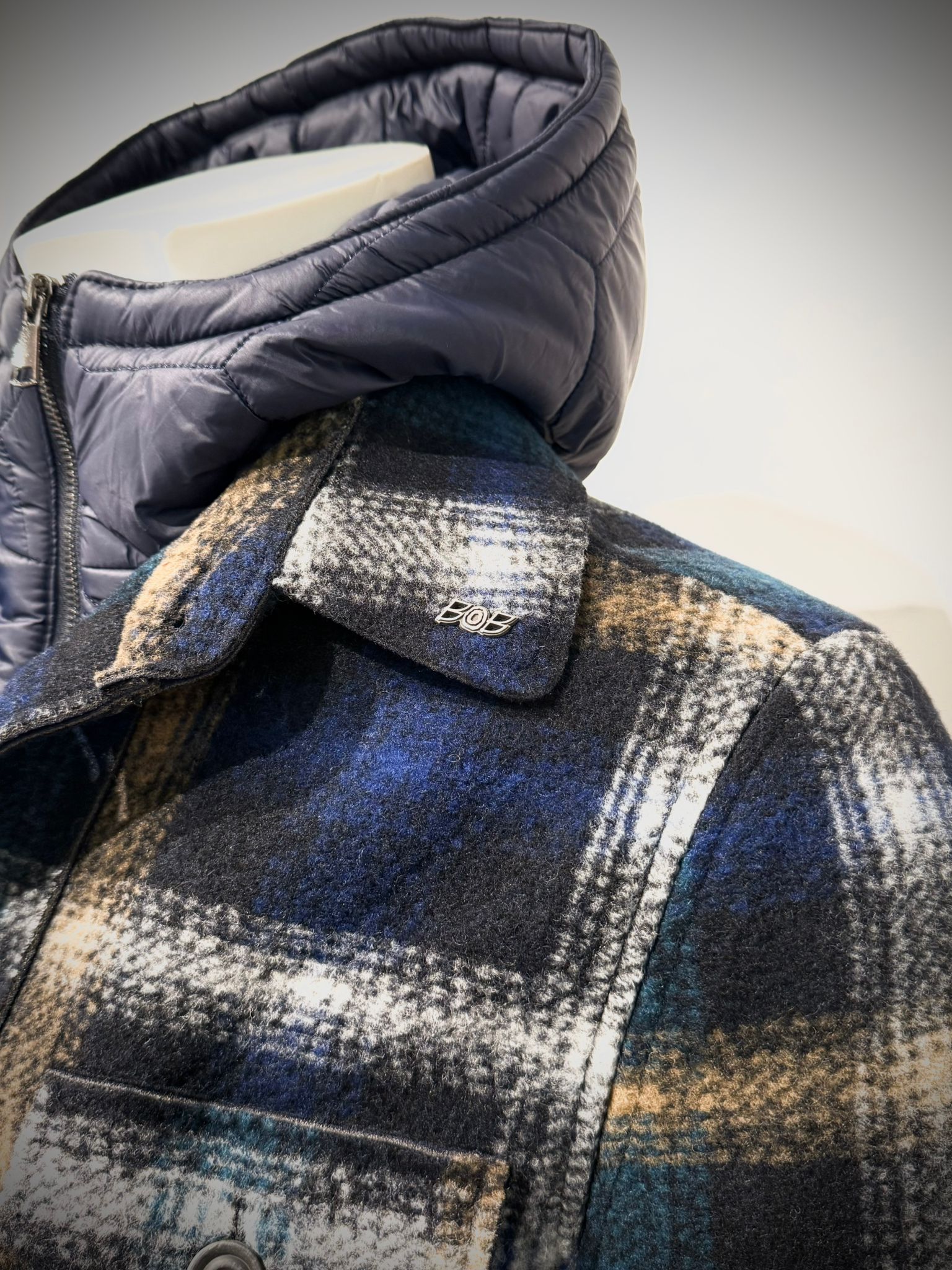 W5-WESTON199 Giacca Overshirt Quadri Var.1