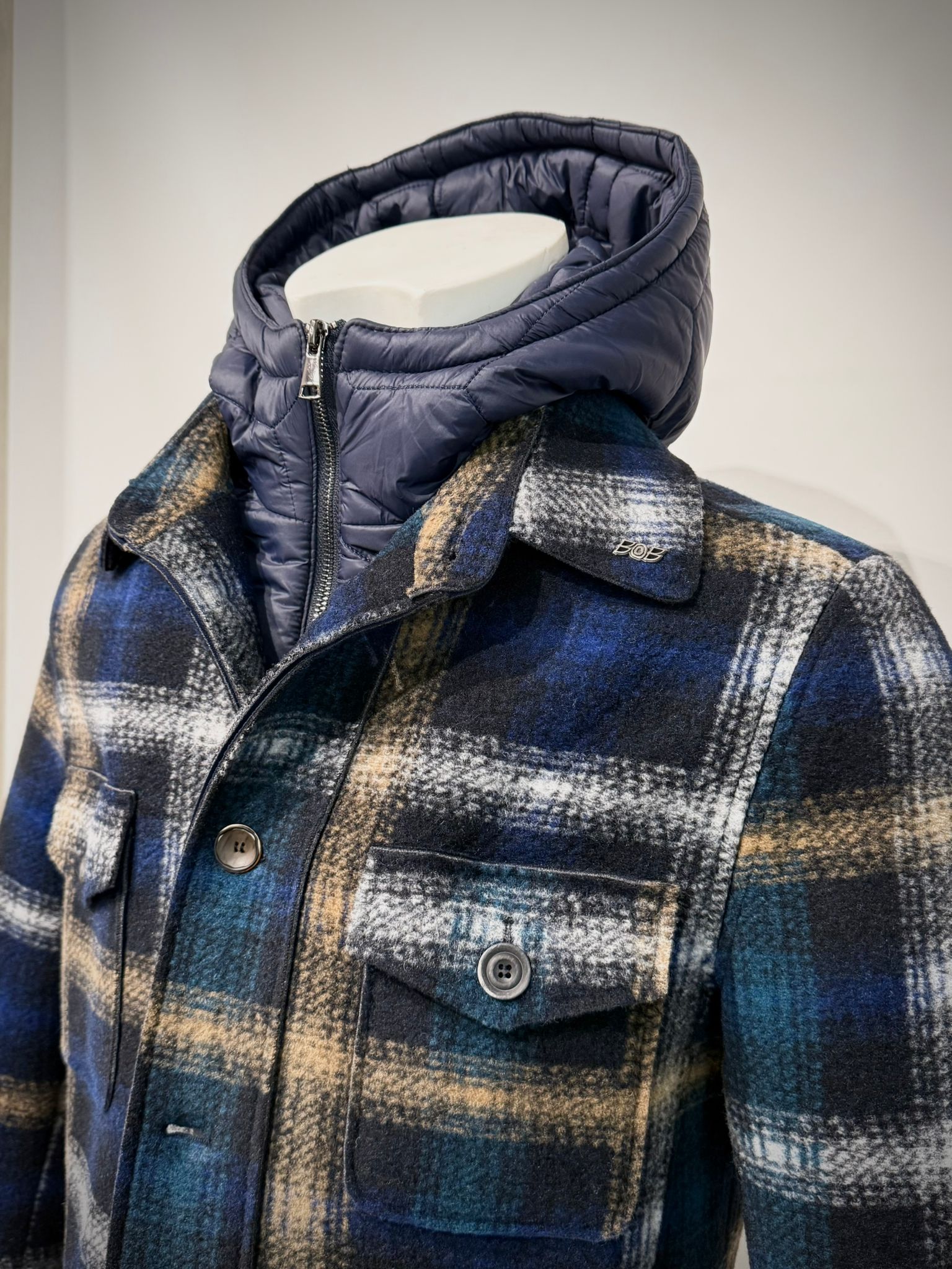 W5-WESTON199 Giacca Overshirt Quadri Var.1