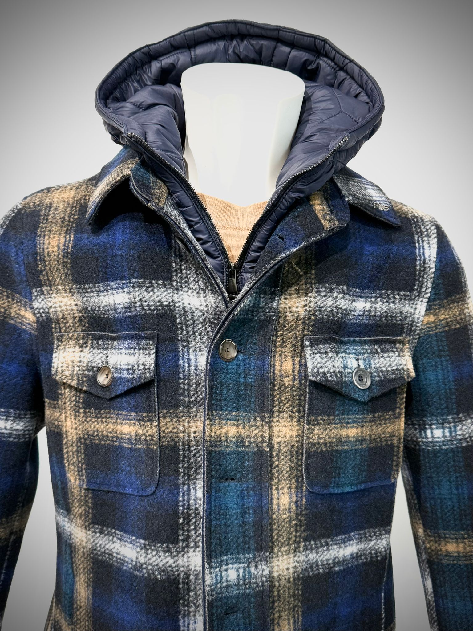 W5-WESTON199 Giacca Overshirt Quadri Var.1