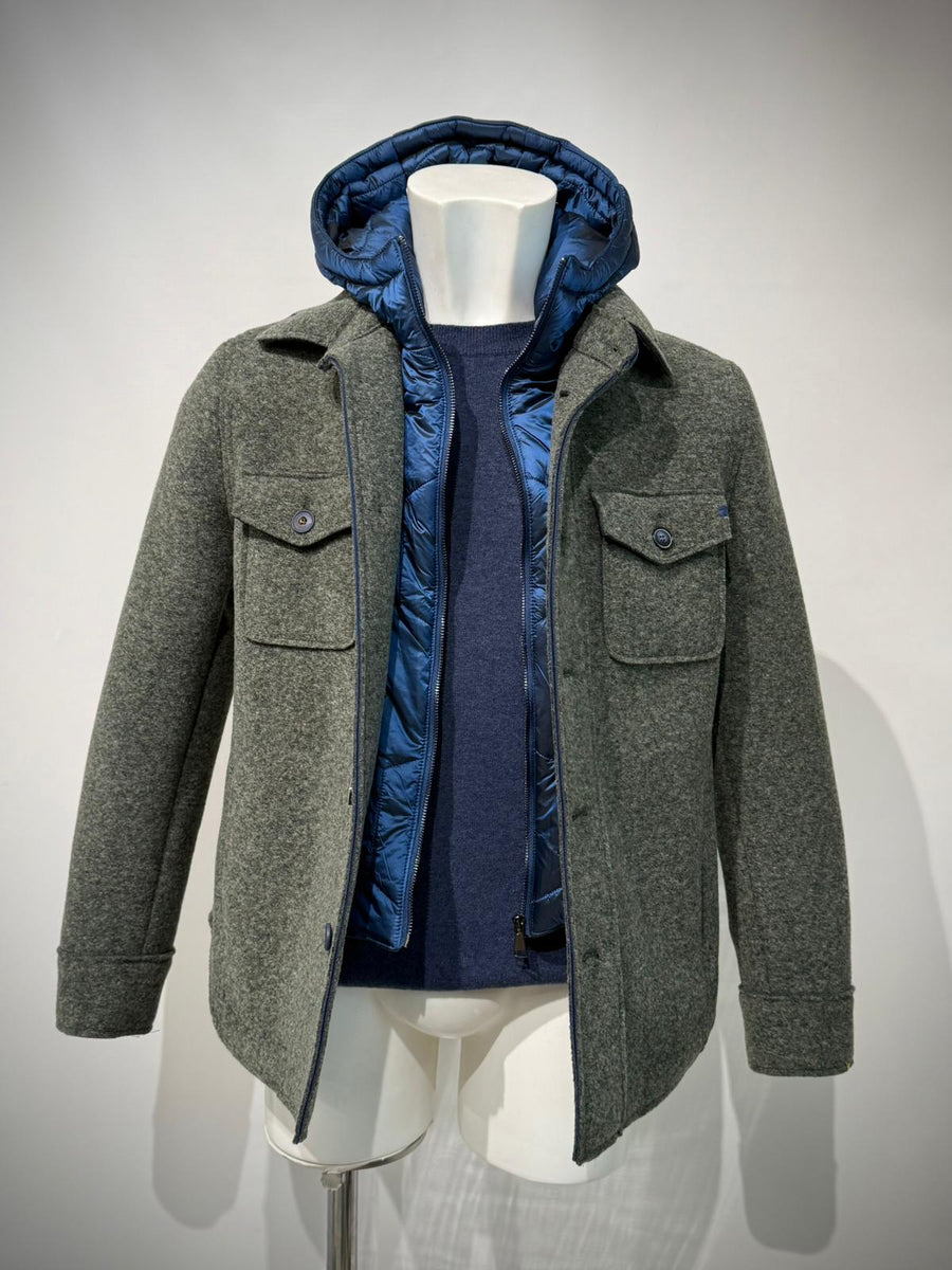 W5-PERCY160 Giacca Overshirt Verde