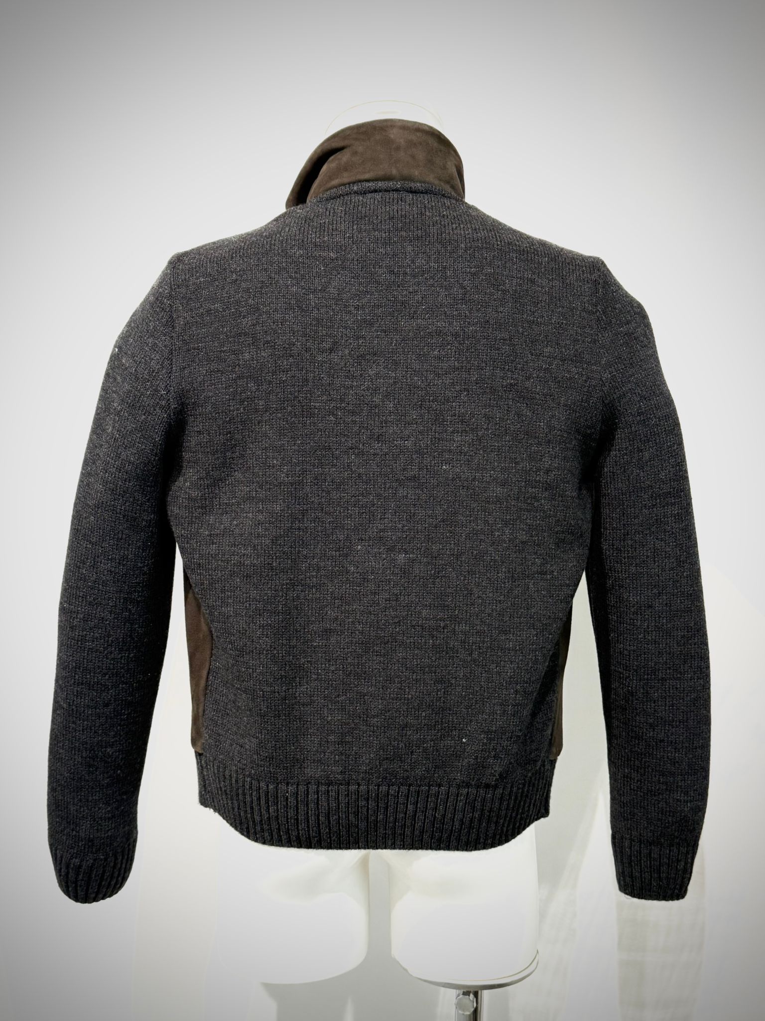 UW5-FRANCIS KNIT Giubbotto Ibrido Suede Maglia Moka/Antracite Man