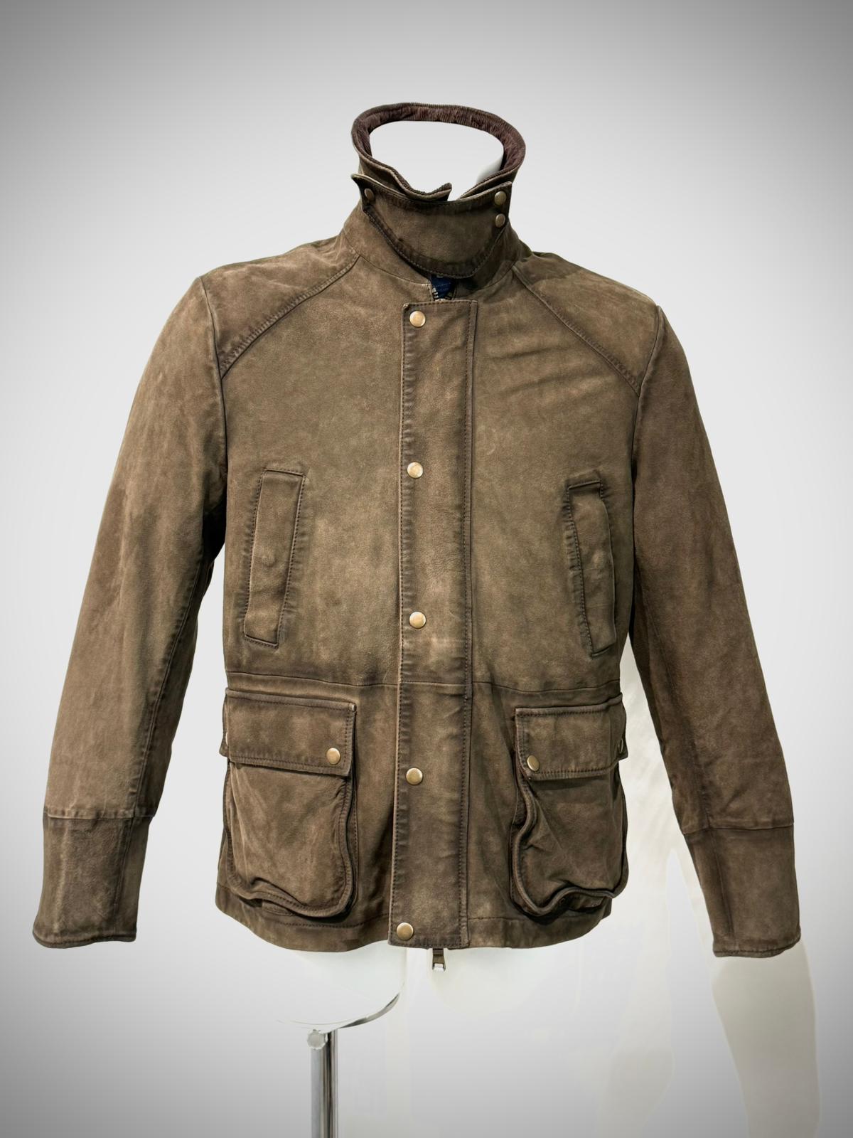 UW5-BALMORAL Giubbotto Burned Suede Verde Alga Man