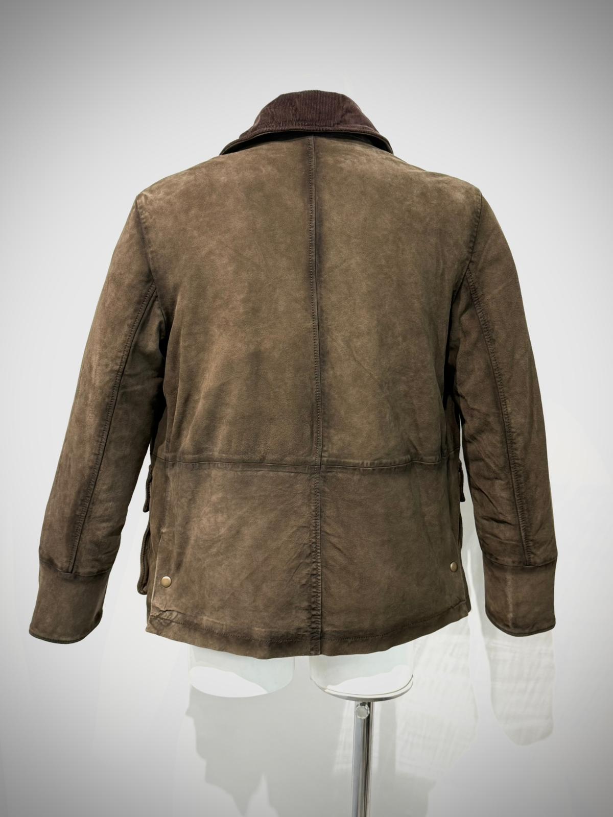 UW5-BALMORAL Giubbotto Burned Suede Verde Alga Man