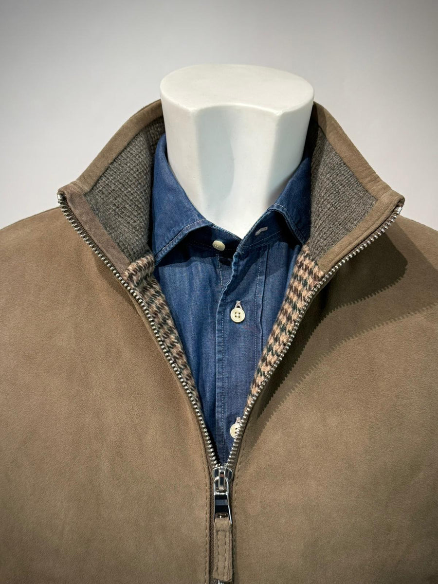 UW5-TOBIA Giubbotto Suede Palude Man