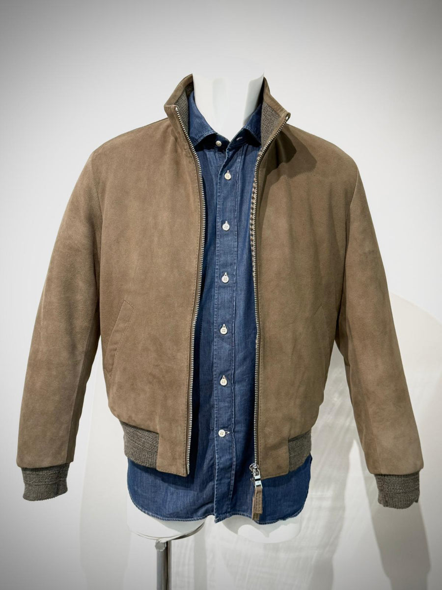 UW5-TOBIA Giubbotto Suede Palude Man