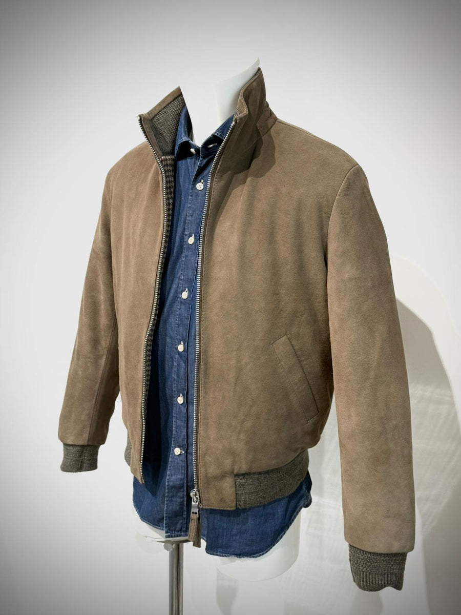 UW5-TOBIA Giubbotto Suede Palude Man