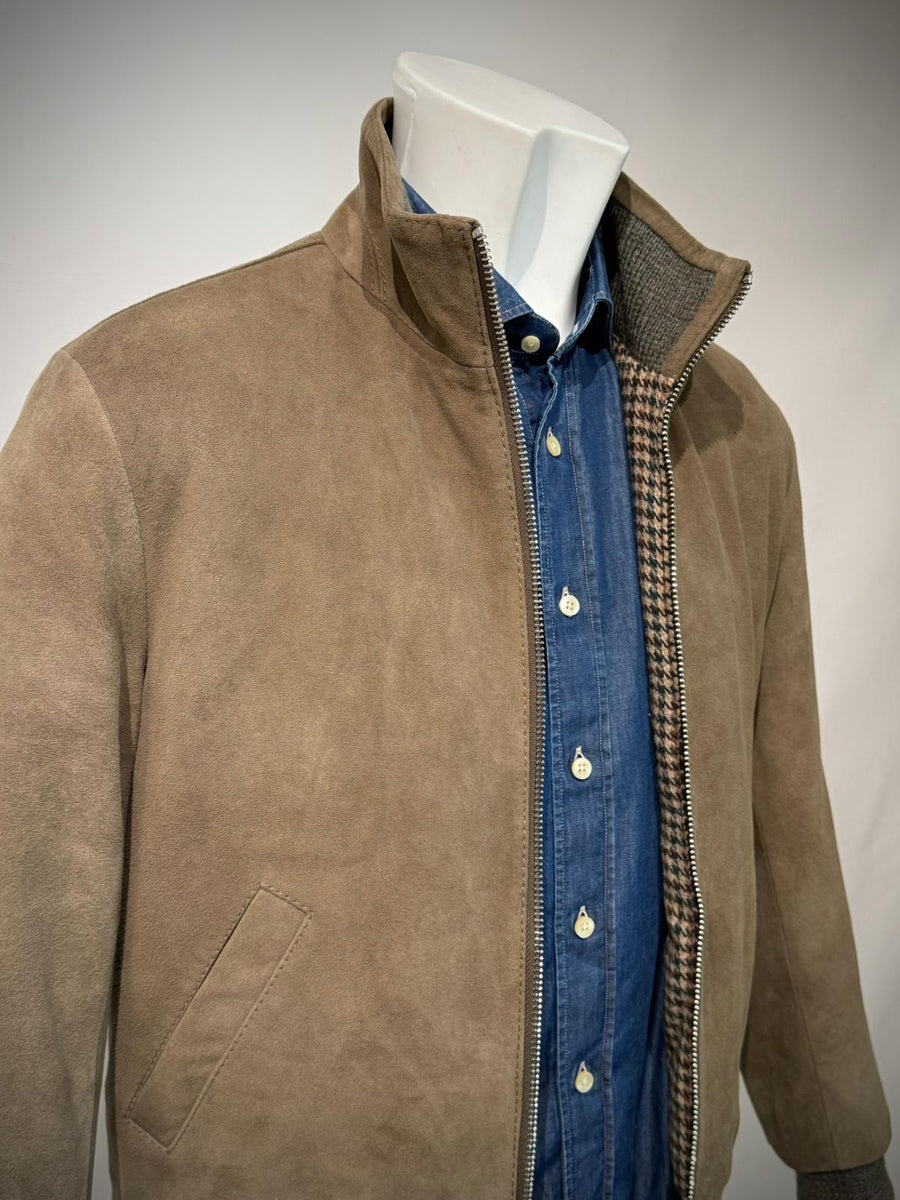 UW5-TOBIA Giubbotto Suede Palude Man