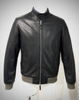 UW4-EAST VILLAGE Giubbotto In Pelle Black Man