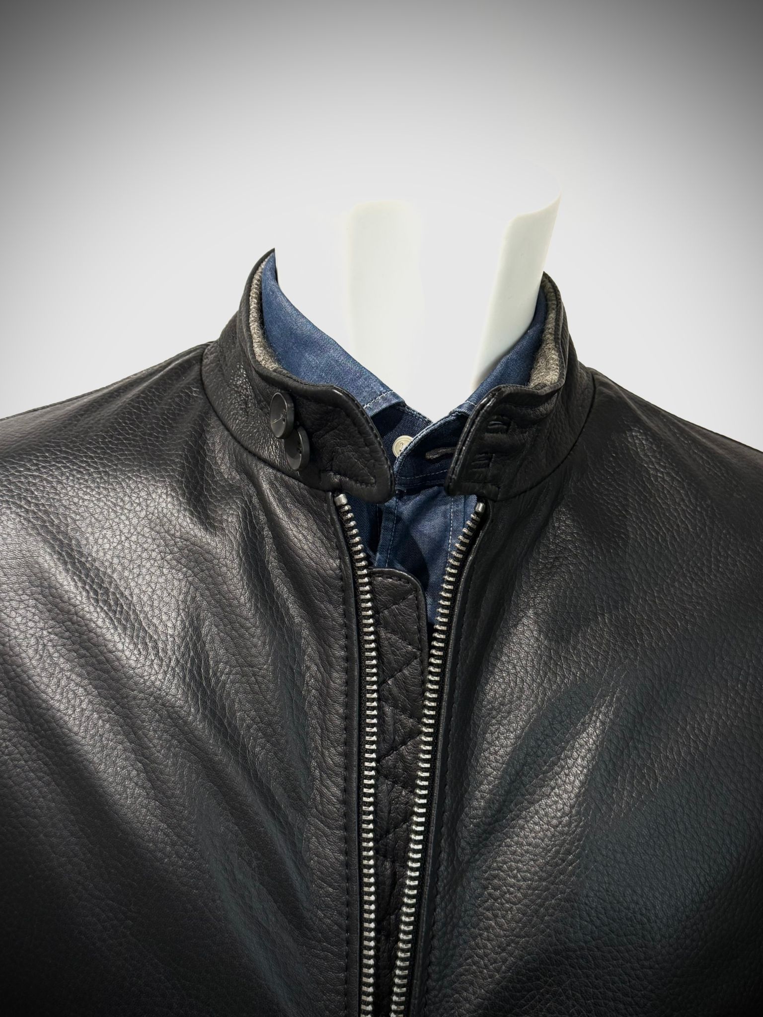 UW4-EAST VILLAGE Giubbotto In Pelle Black Man