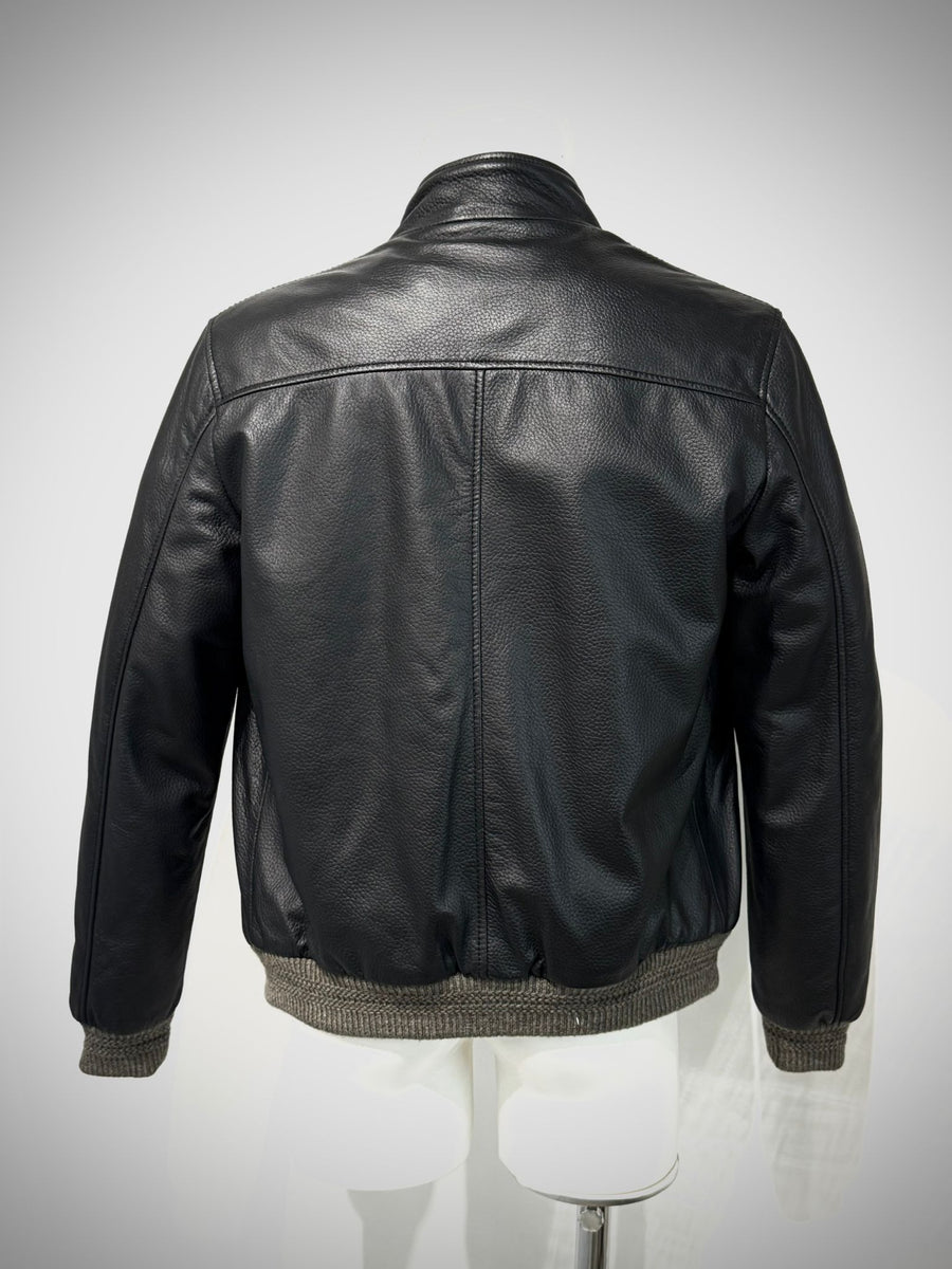 UW4-EAST VILLAGE Giubbotto In Pelle Black Man