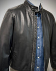 UW4-EAST VILLAGE Giubbotto In Pelle Black Man