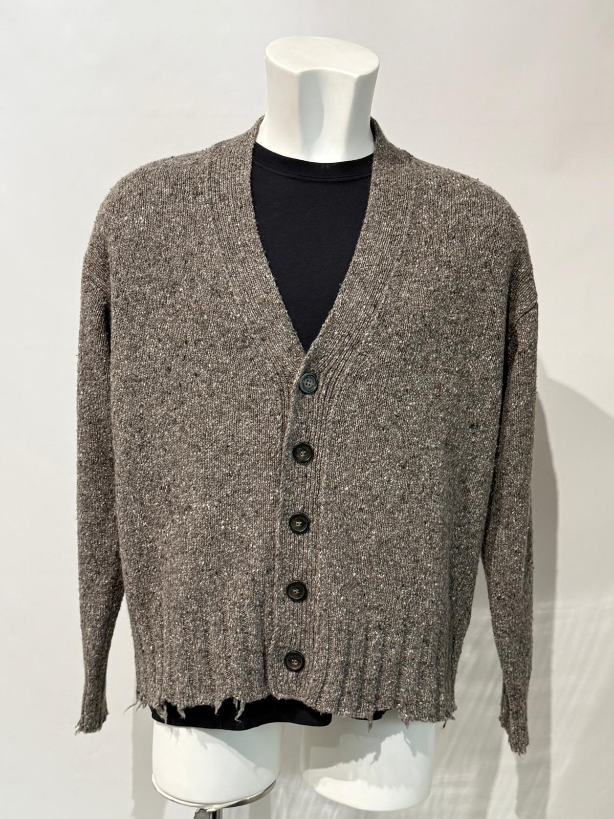 W5-69 Cardigan Melange Tortora Man