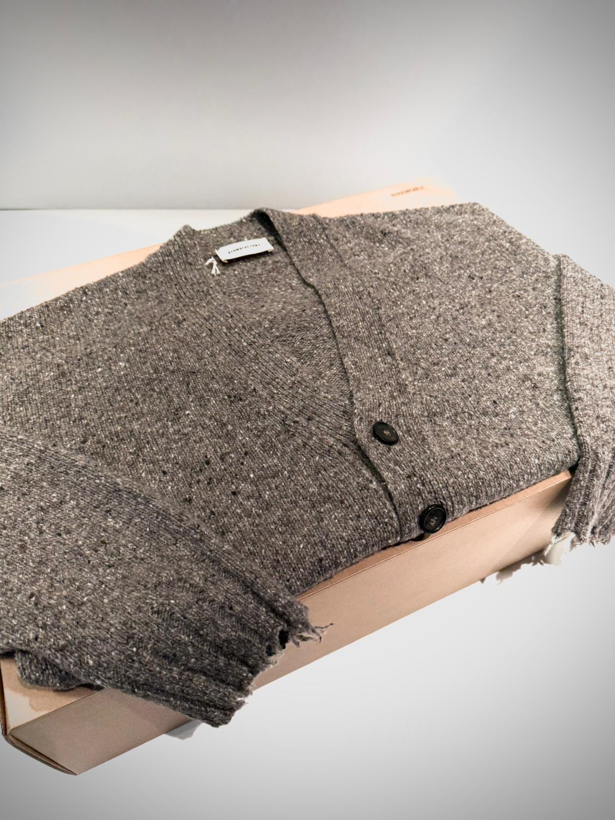 W5-69 Cardigan Melange Tortora Man