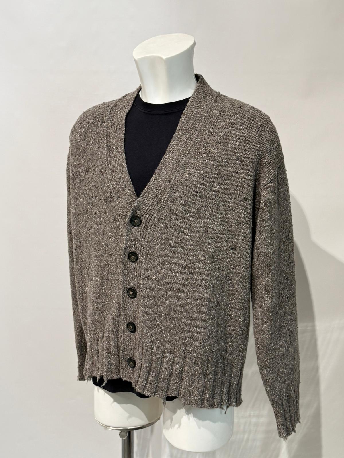 W5-69 Cardigan Melange Tortora Man