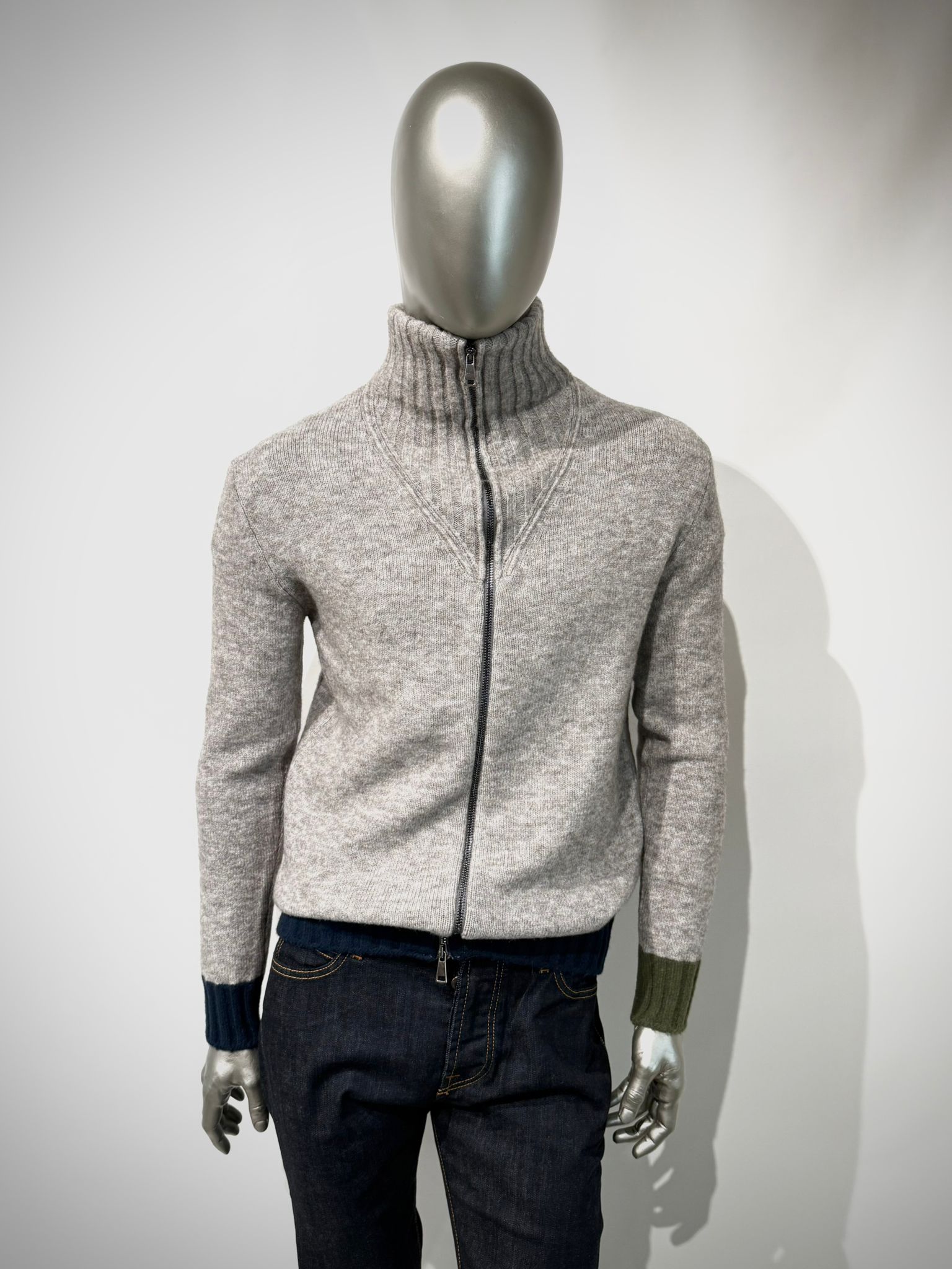 W5-BRODY Maglia Ciclista Zip Grigio Man