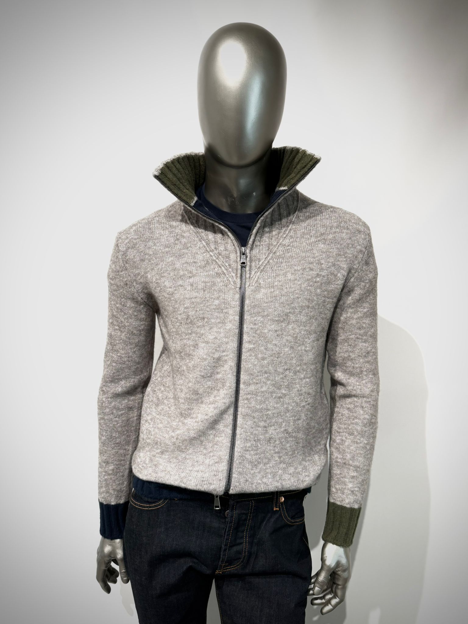 W5-BRODY Maglia Ciclista Zip Grigio Man
