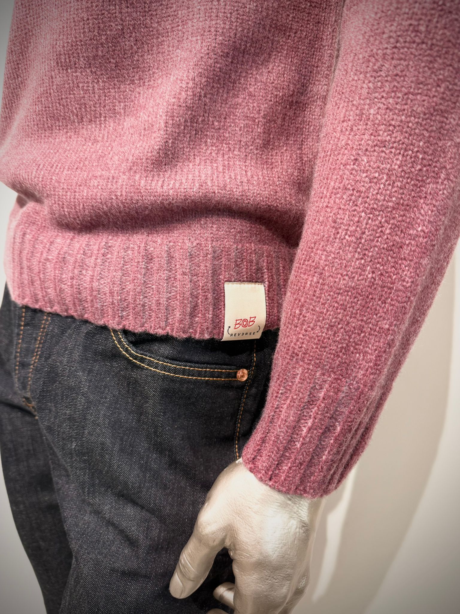 W5-BRADLEY Maglia Reversibile Jeans/Bordeaux Man