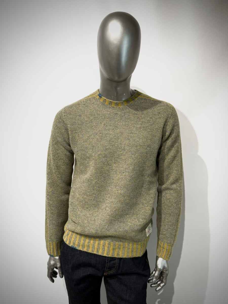 W5-FIN Maglia Girocollo Vanisé Grigio/Ocra Man