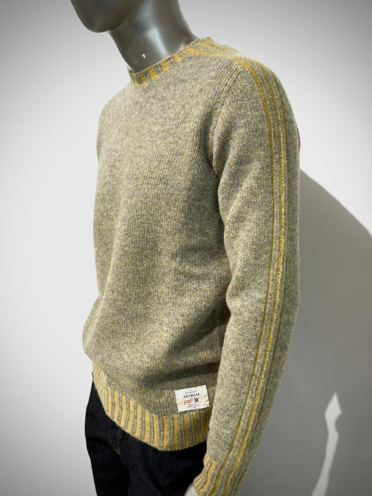 W5-FIN Maglia Girocollo Vanisé Grigio/Ocra Man