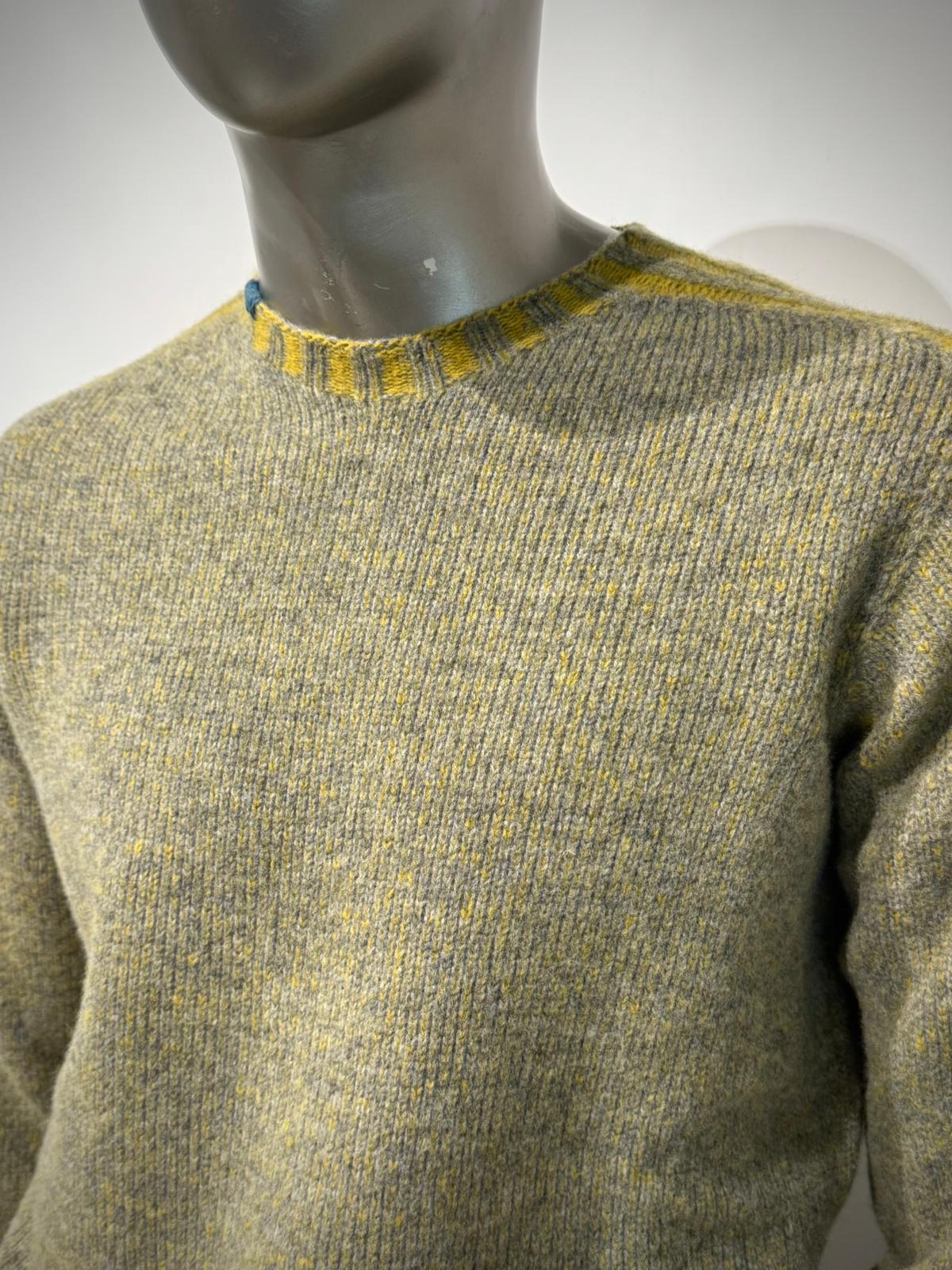 W5-FIN Maglia Girocollo Vanisé Grigio/Ocra Man