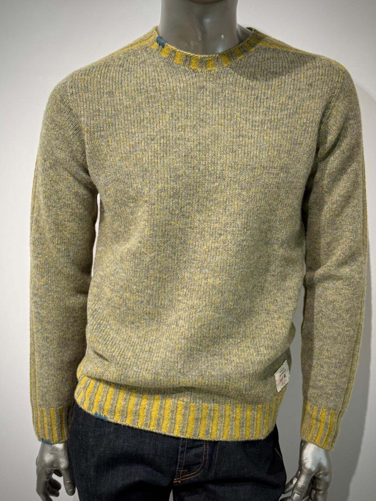 W5-FIN Maglia Girocollo Vanisé Grigio/Ocra Man