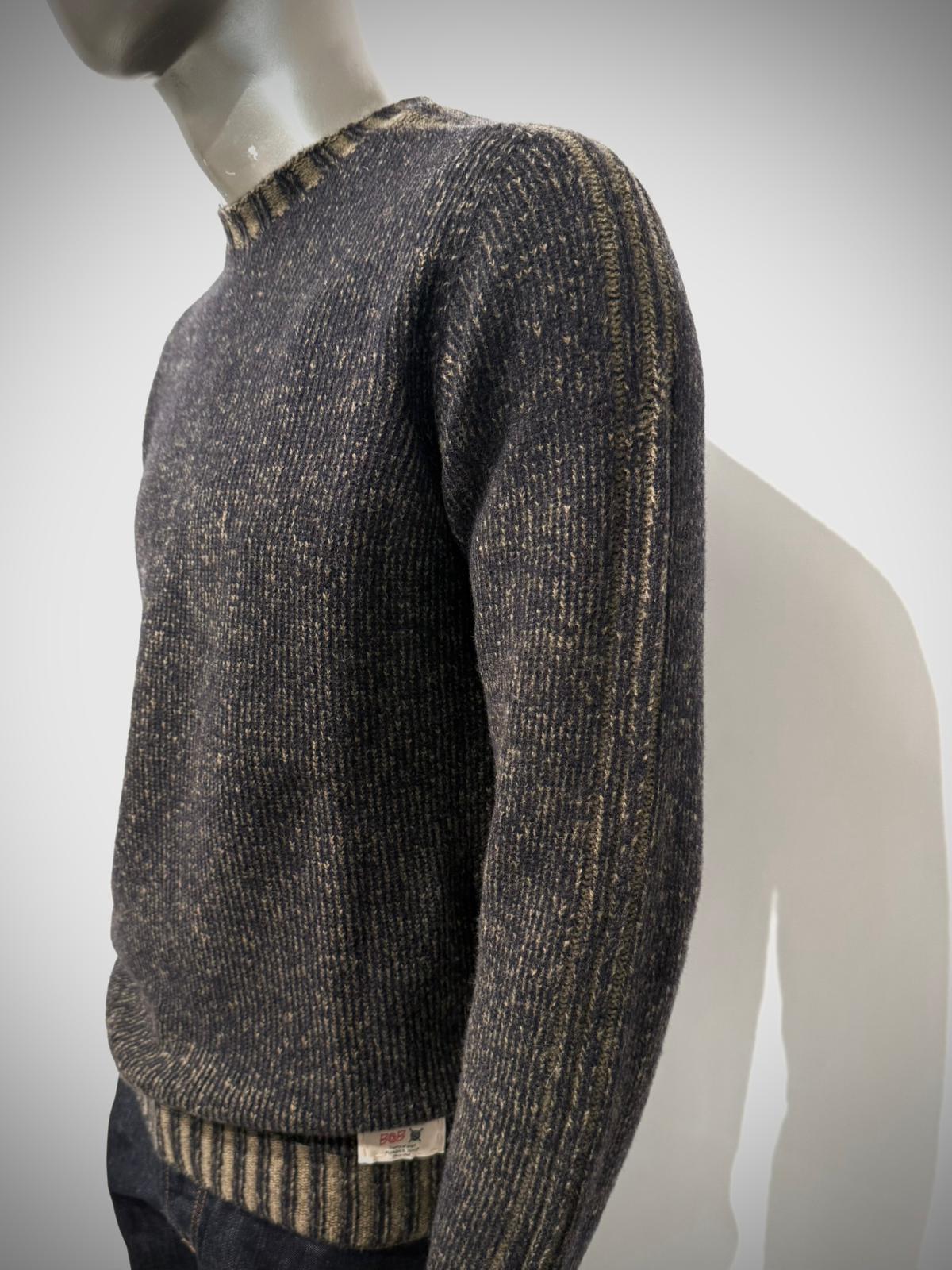 W5-FIN Maglia Girocollo Vanisé Blu/Muschio Man