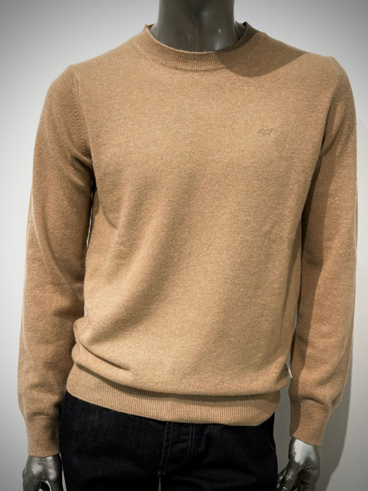 W5-FOSTER Maglia Girocollo Toppe Beige Man