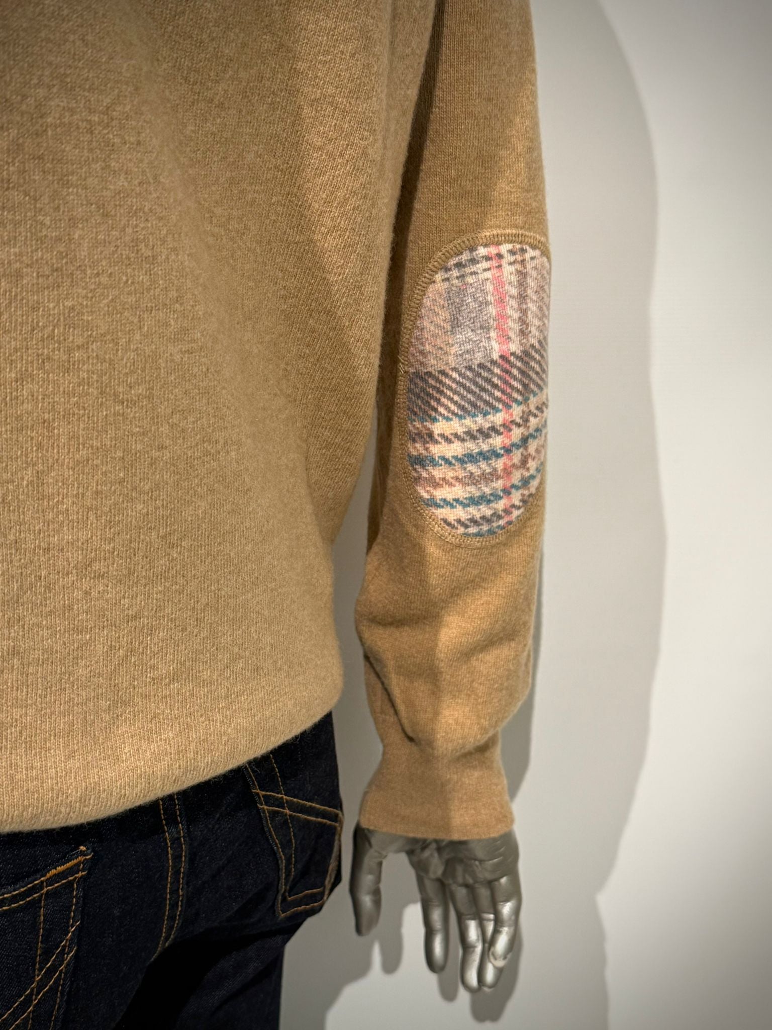 W5-FOSTER Maglia Girocollo Toppe Beige Man