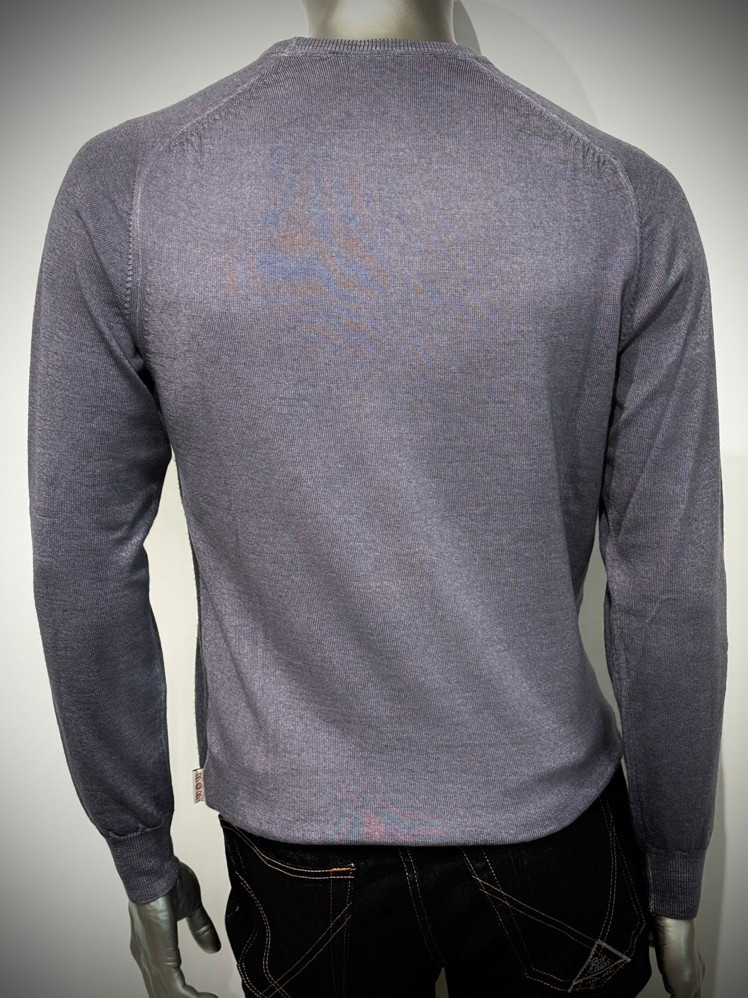 W5-CAMERON Maglia Girocollo Doppio Filato Acciaio Man