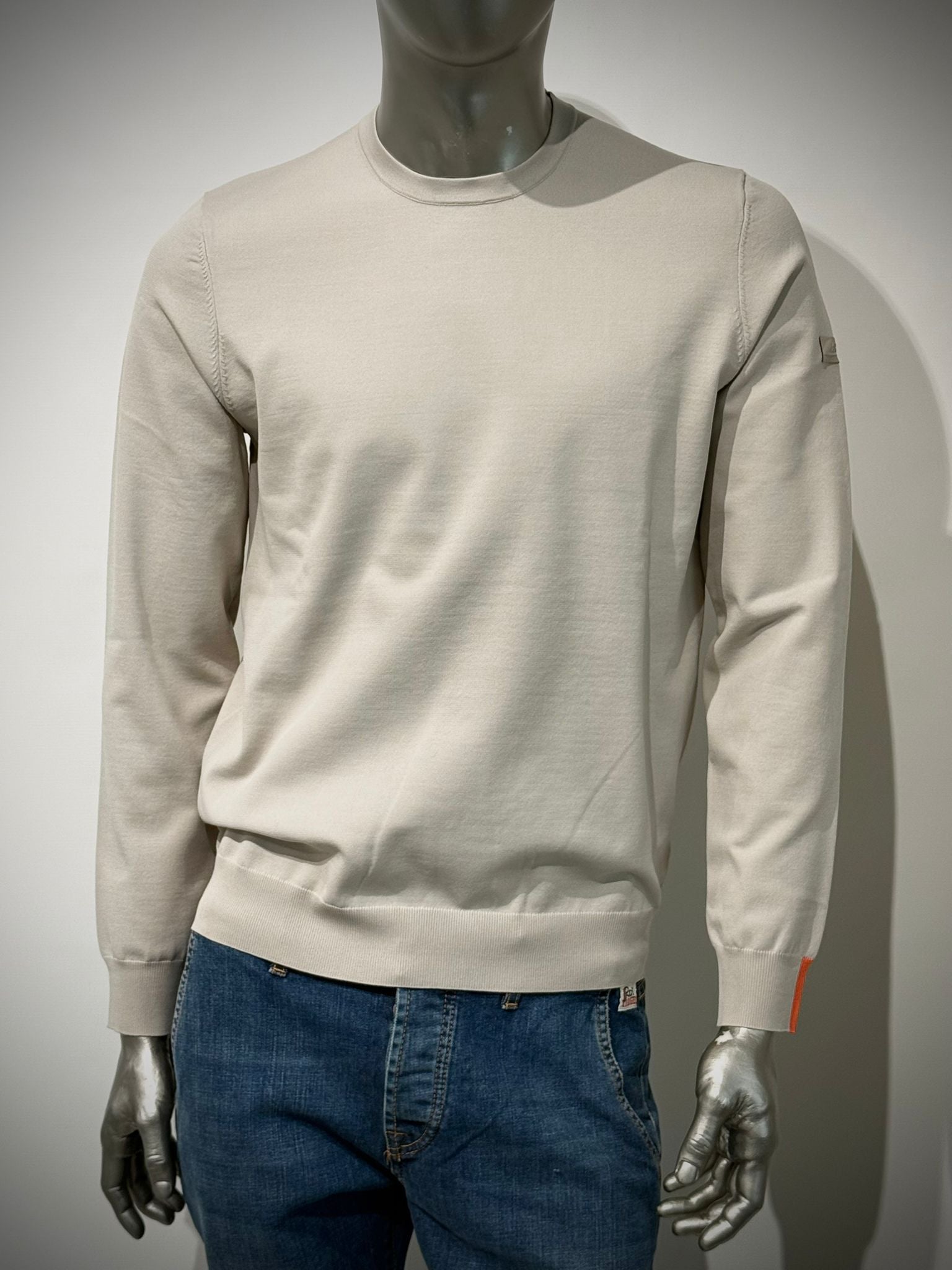 W5-0006 Maglia Girocollo Tech Merino Mastice Man