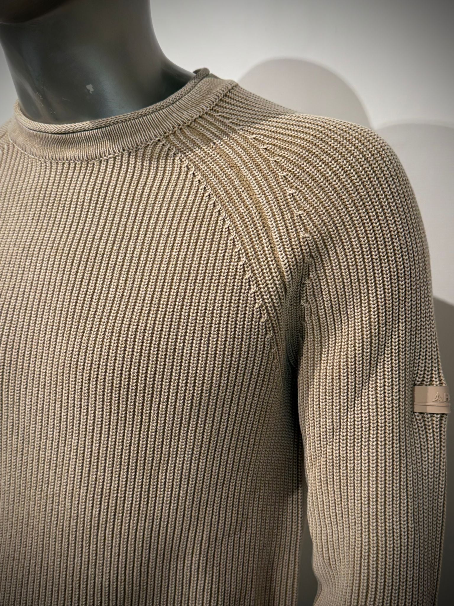 W5-0001 Maglia Girocollo Costa Inglese Beige Man