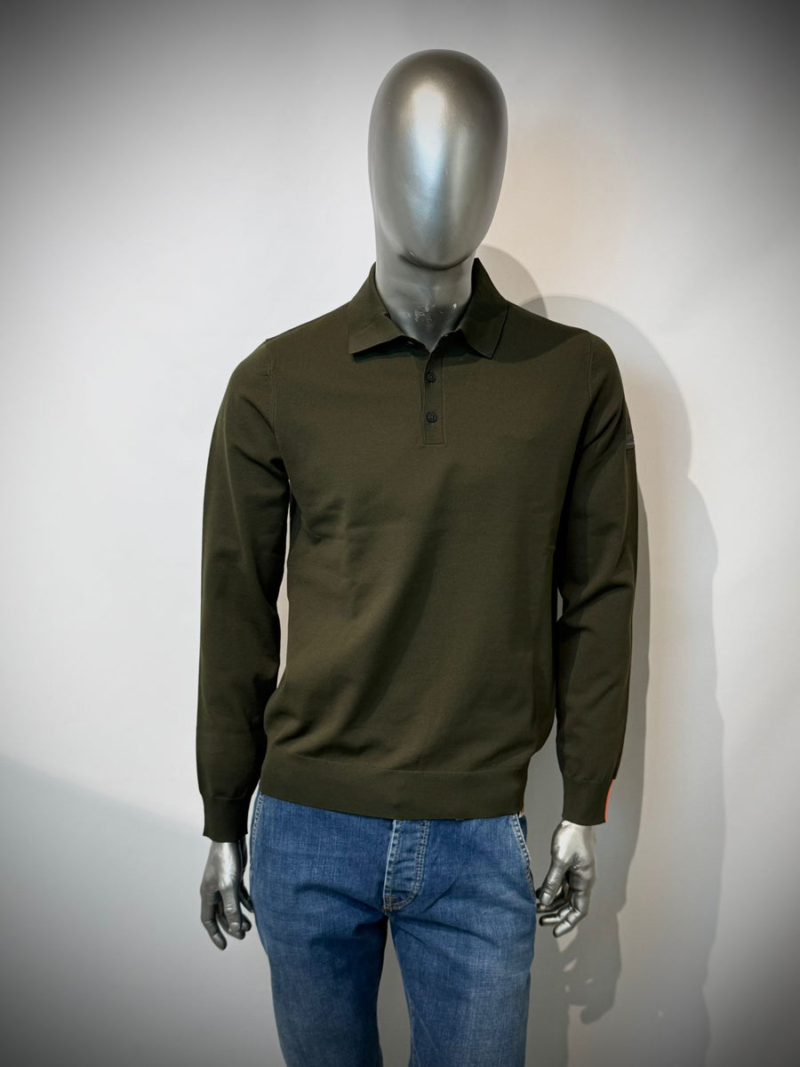 W5-0009 Polo Tech Merino Militare Man