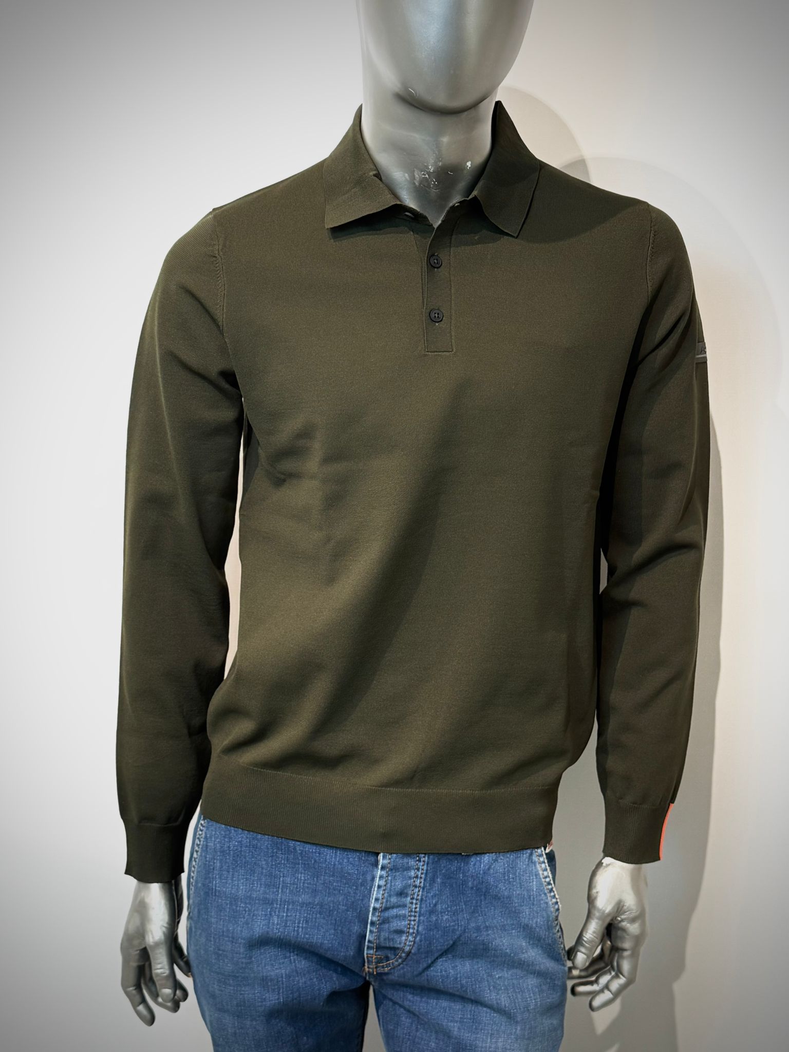 W5-0009 Polo Tech Merino Militare Man