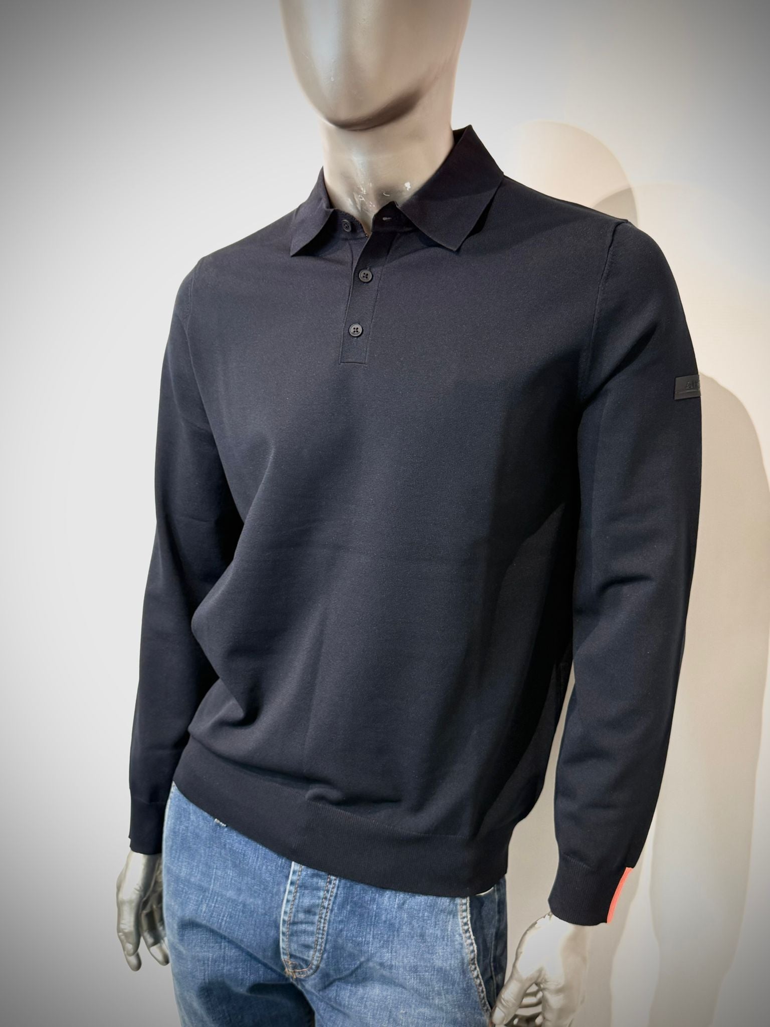 W5-0009 Polo Tech Merino Blue Man