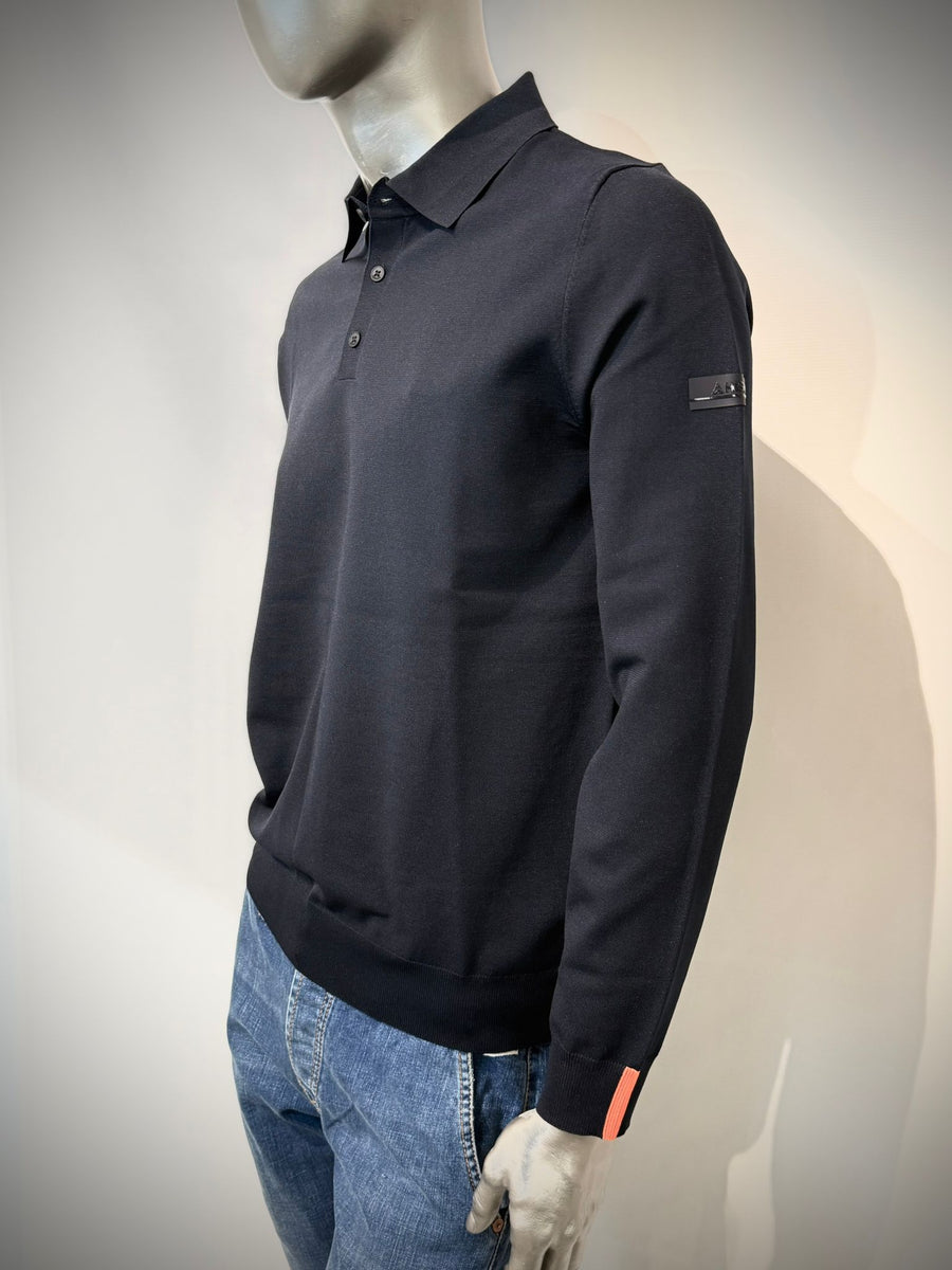 W5-0009 Polo Tech Merino Blue Man