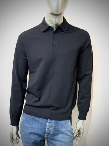 W5-0009 Polo Tech Merino Blue Man