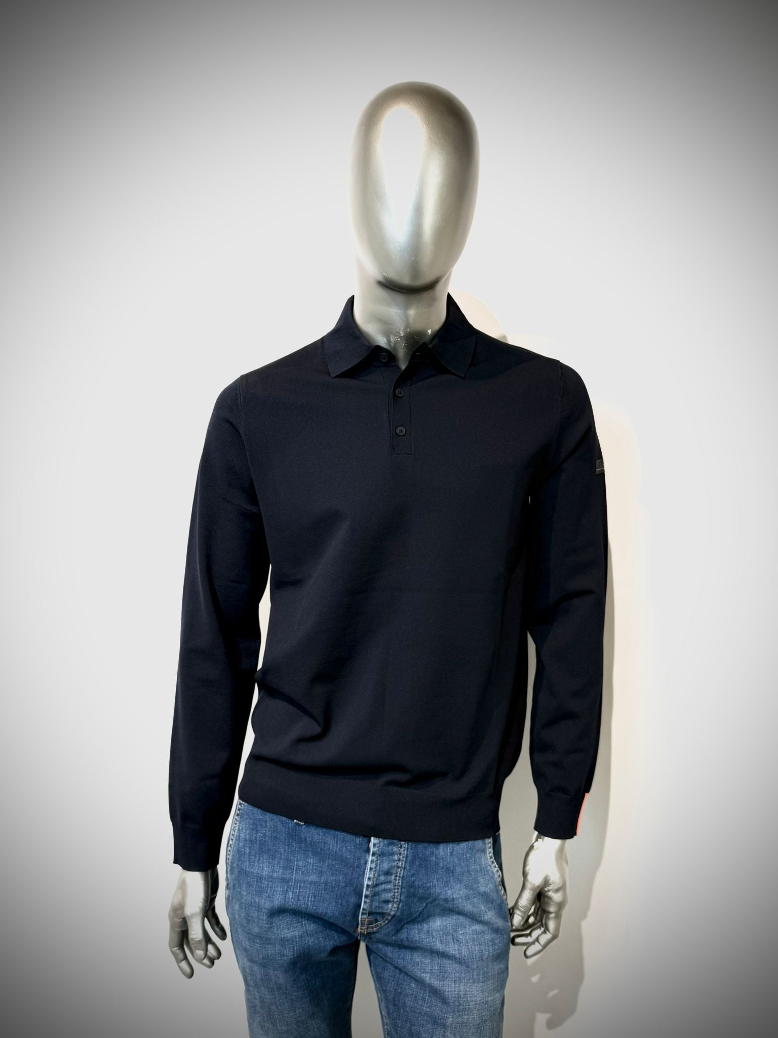 W5-0009 Polo Tech Merino Blue Man