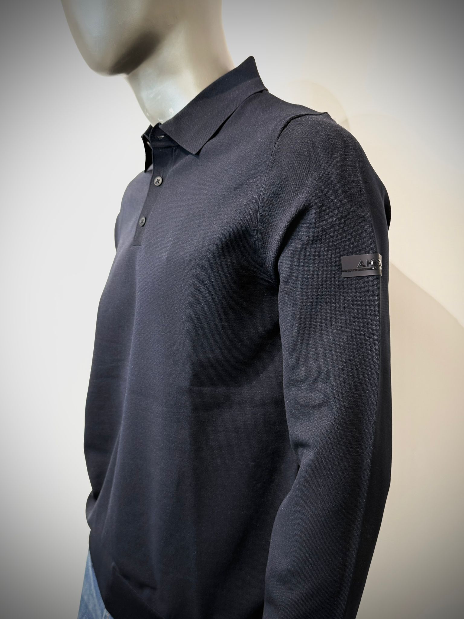 W5-0009 Polo Tech Merino Blue Man