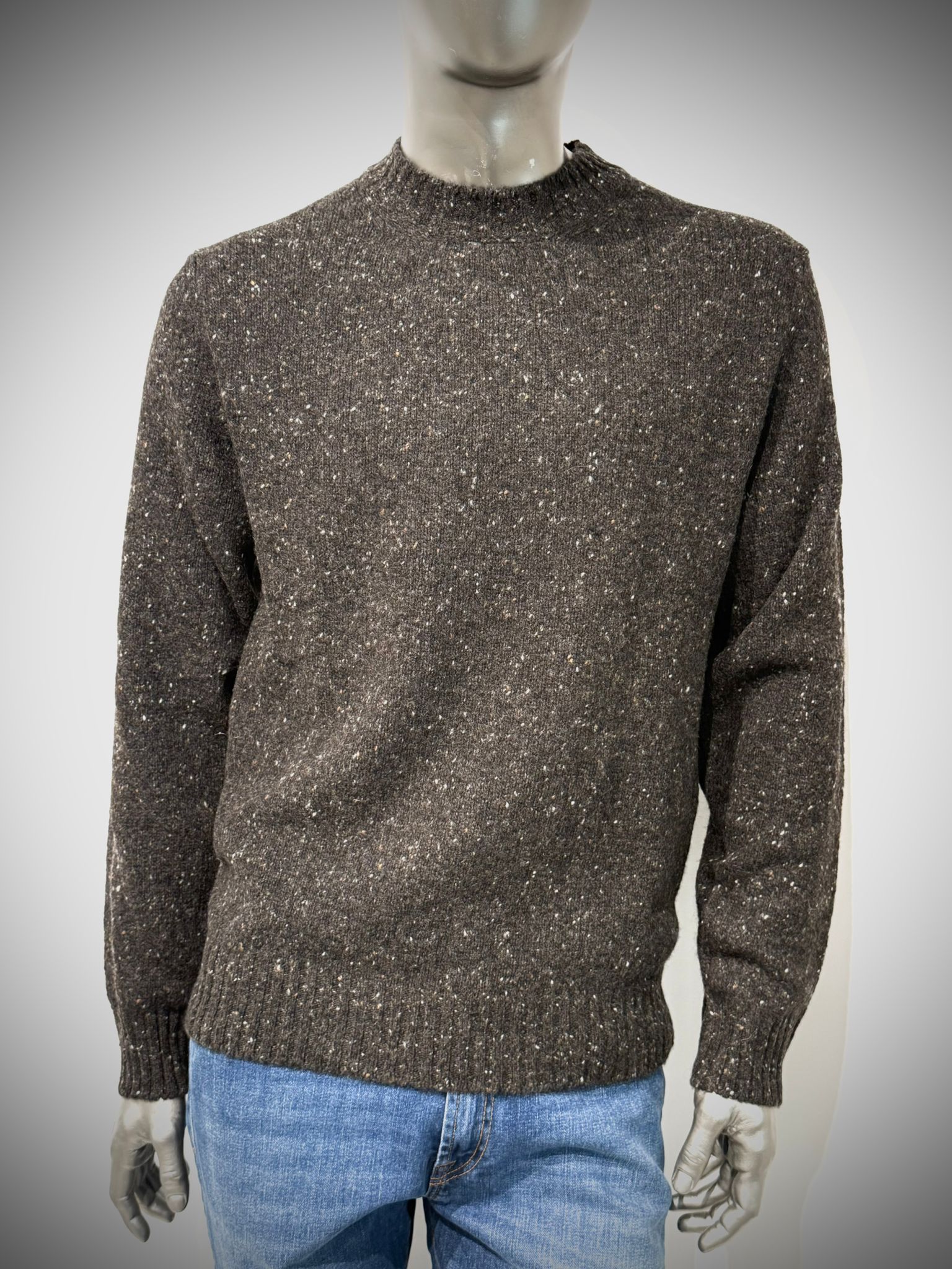 W5-9131 Maglia Girocollo Mélange Moro33 Man