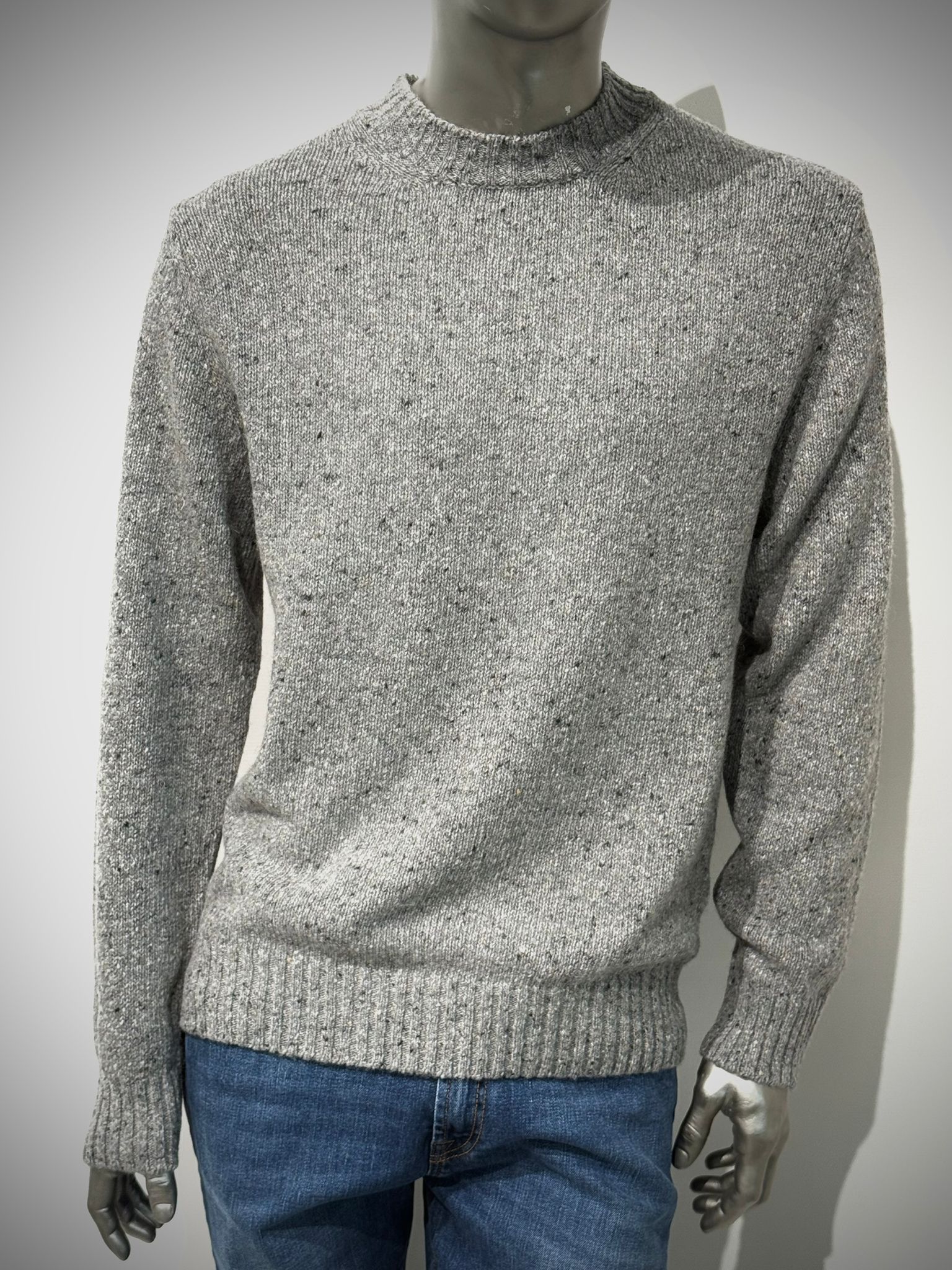 W5-9131 Maglia Girocollo Mélange Grey10 Man