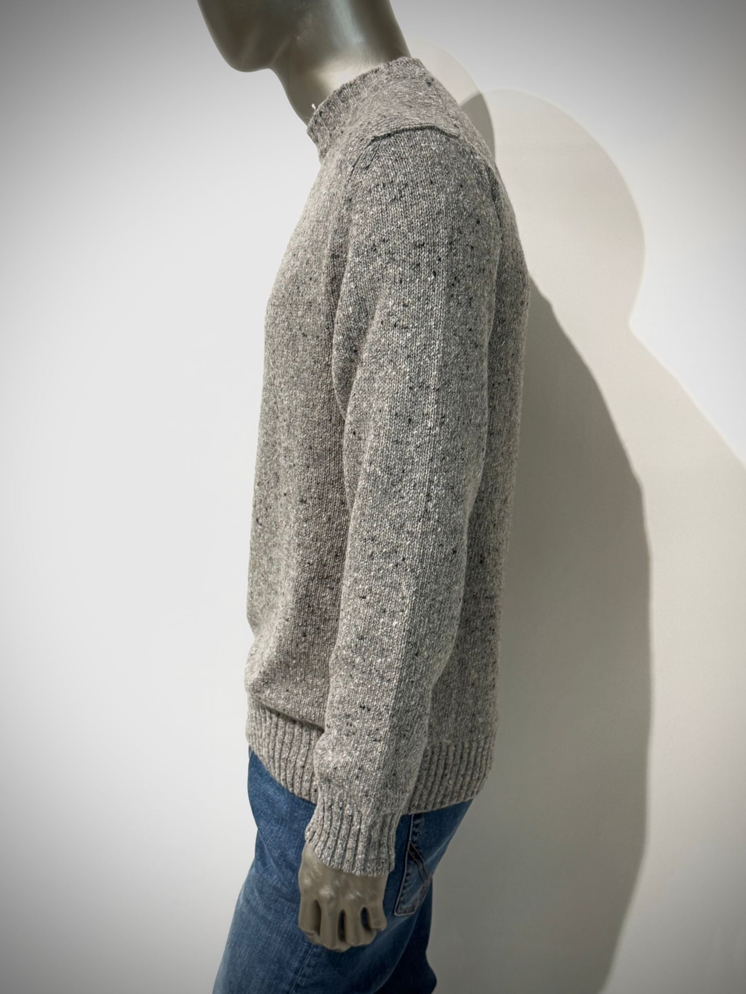 W5-9131 Maglia Girocollo Mélange Grey10 Man