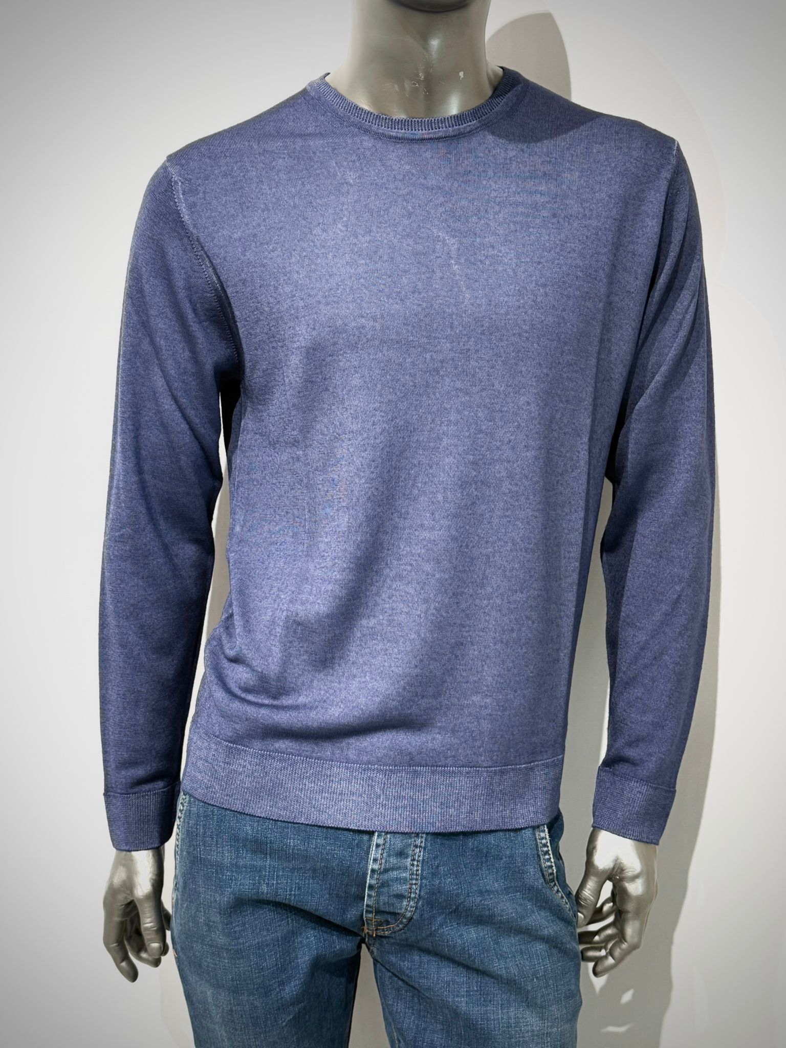 W5-0002 Maglia Lana Girocollo Avio23 Man