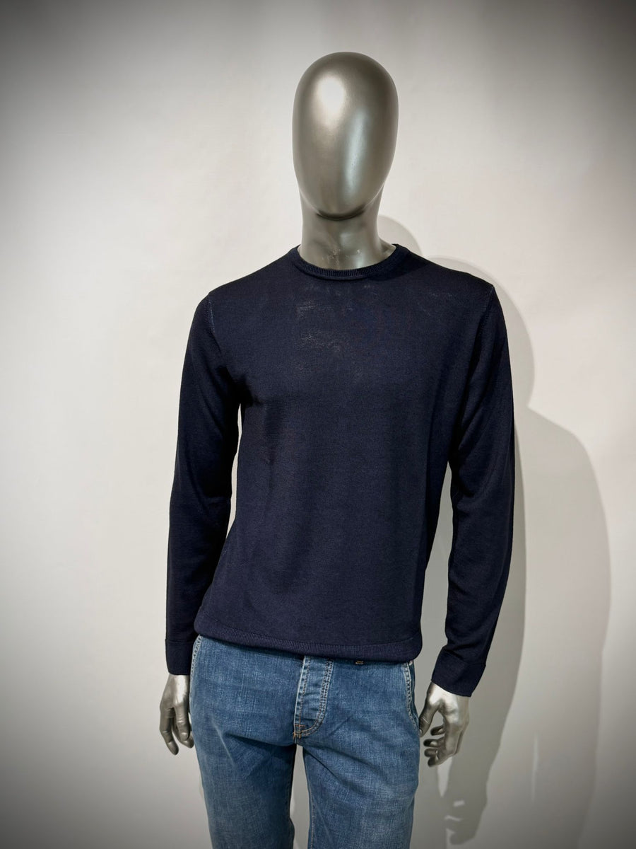 W5-0002 Maglia Lana Girocollo Notte24 Man