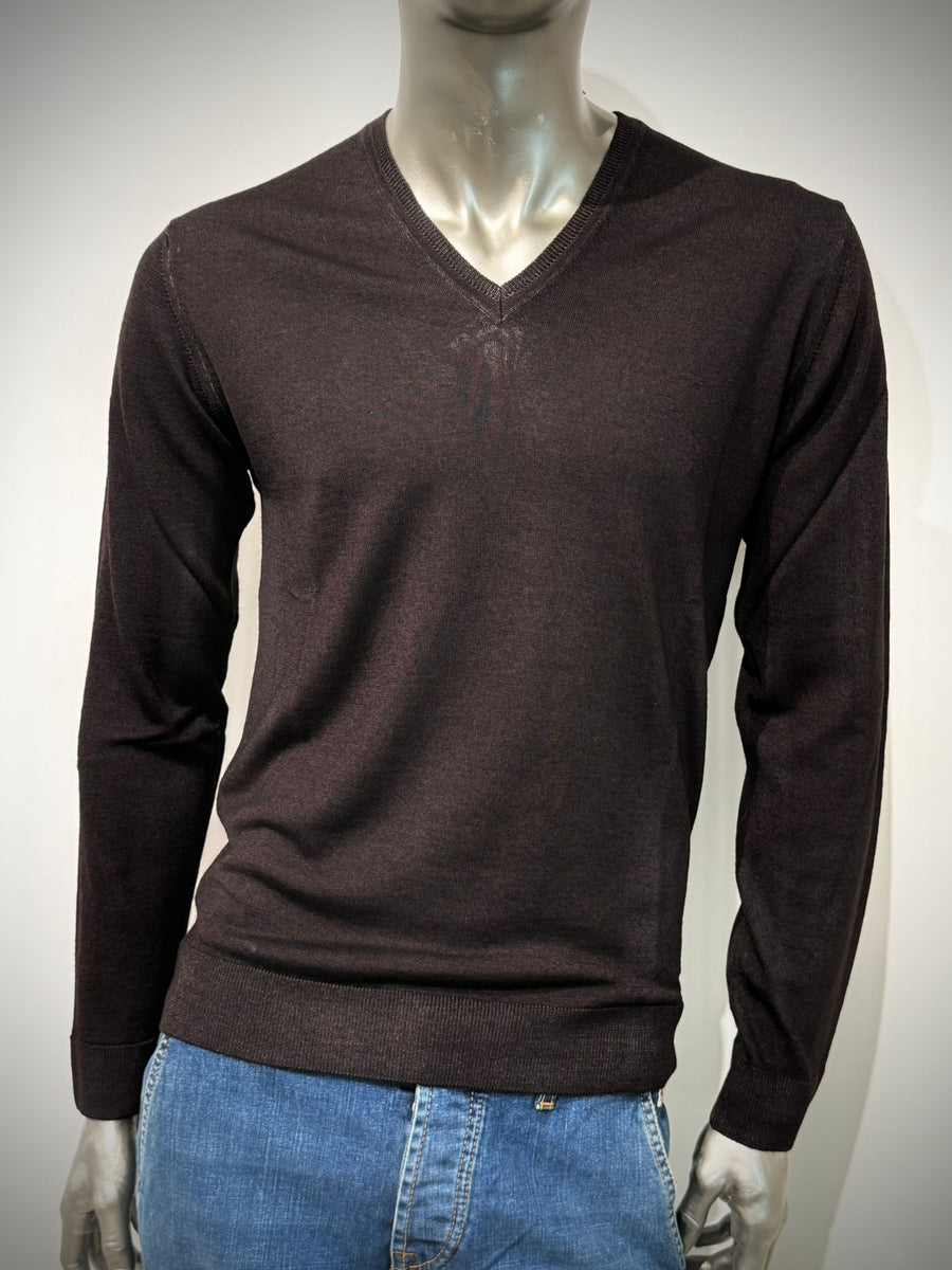 W5-0001 Maglia Lana Scollo V Moro33 Man