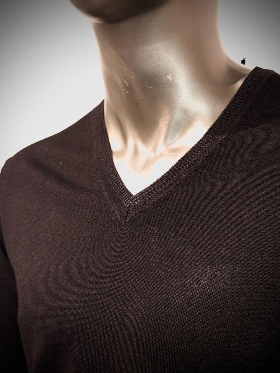 W5-0001 Maglia Lana Scollo V Moro33 Man